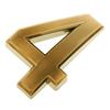 Golden Plastic House Number, Home Address Decor, Outdoor Door Number, Modern Address Number, Road Sign