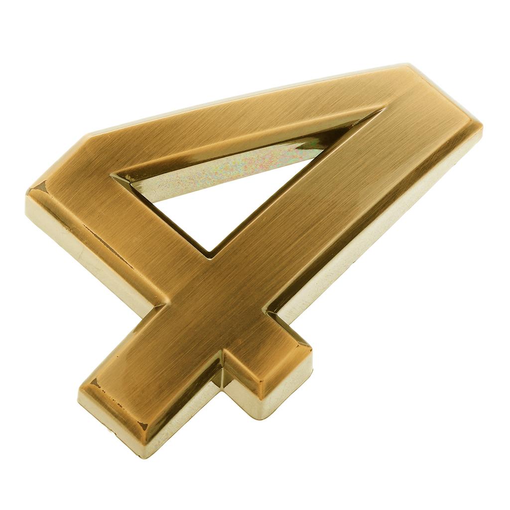 Golden Plastic House Number, Home Address Decor, Outdoor Door Number, Modern Address Number, Road Sign