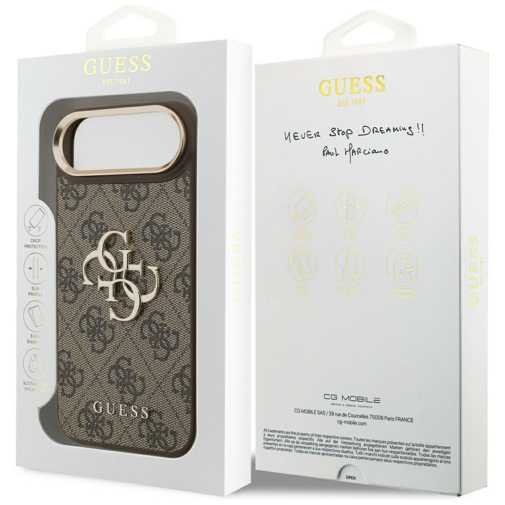 Custodia Guess 4G Big 4G con Logo Classico per iPhone Air Marrone Oro
