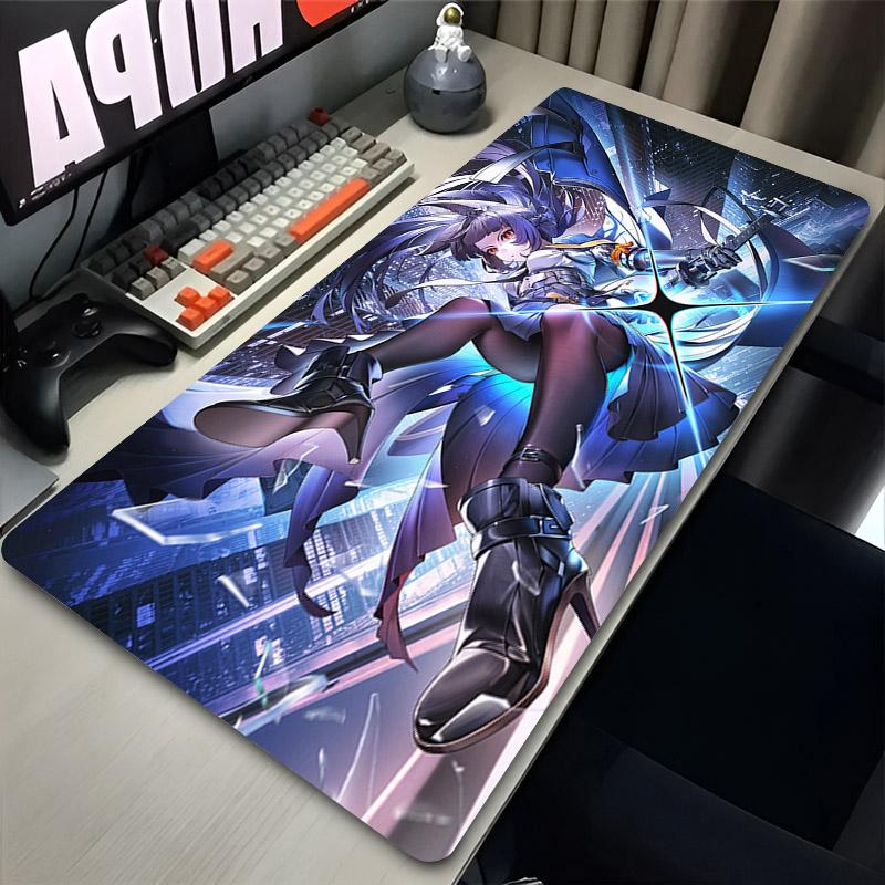 Large Mousepad x Hoshimi Miyabi Zenless Zone Zero Mouse Pad Keyboard Extended Carpet Gaming Accessories Anime Desk Mat Rug