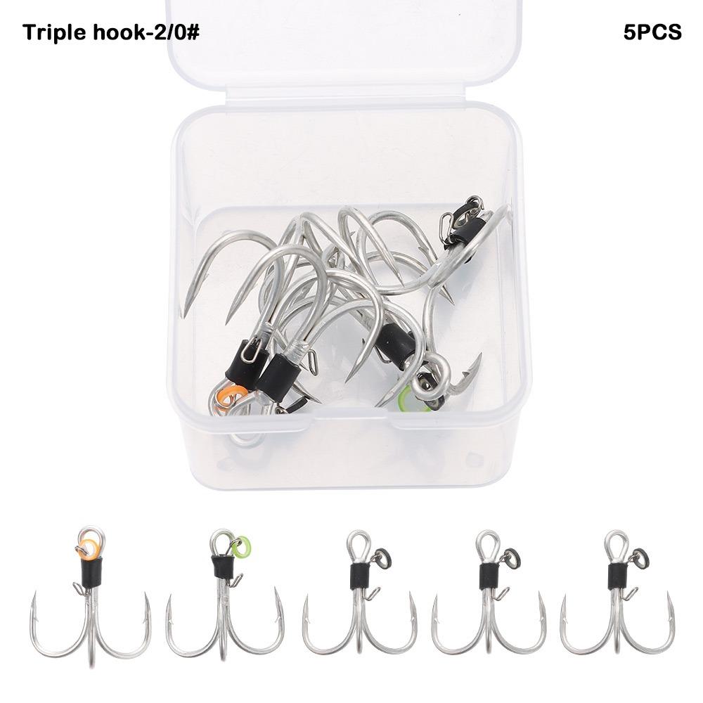 5pcs Double hook/triple hook Live Shrimp Bait Hooks Pickerel Wide Gap High-carbon Steel Fishhook Wacky Weedless Worm Soft Worm