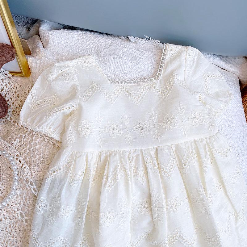 Girls' Summer Lace Short Sleeve Dress - Style EX767