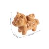 Small Wooden Horse Statue Hand-Carved Vintage Desk Decor Miniature Wood Animal Sculpture Home Office Decoration Feng Shui