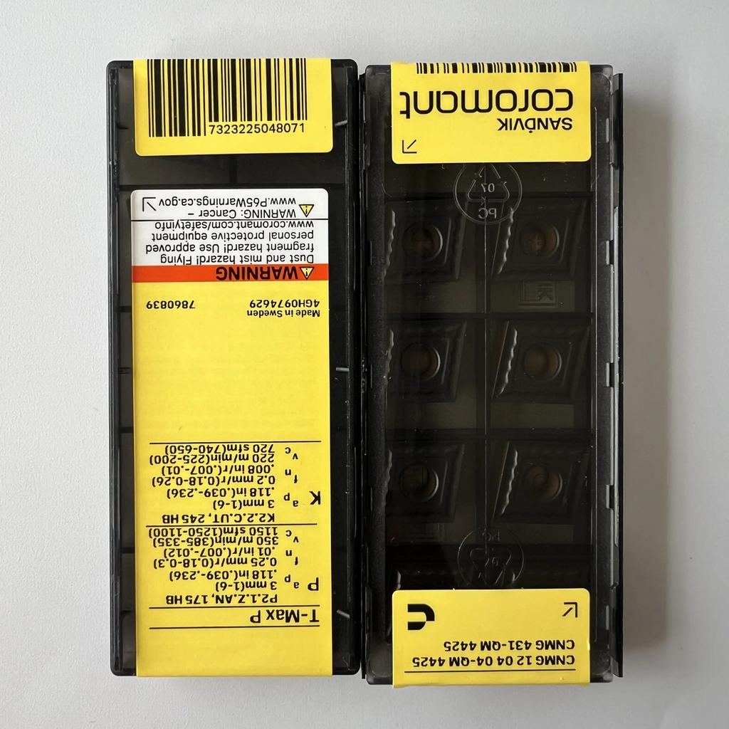 Sandvik / CNMG120404-QM 4425 /  Industrial Indexable Carbide Inserts 10 Pcs