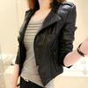 Trendy Women Leather Zipper Jacket Slim Biker Motorcycle Coat Punk Outwear