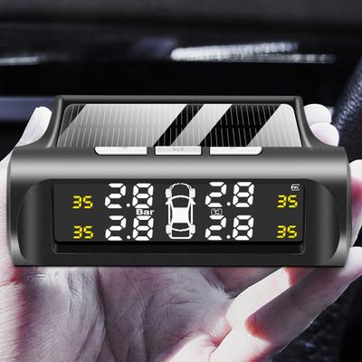 Smart TPMS Car Tire Pressure Alarm Monitor System 4 Sensors Display Solar Intelligent Tyre Pressure Temperature Warning