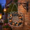 Durable Halloween Porch Decoration Pumpkin Pendant with Hanging Chain Waterproof Acrylic Welcome Front Door Sign for Window Wall Indoor Outdoor