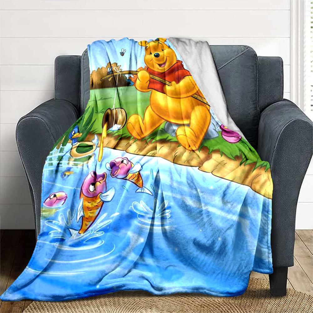 Piglet Adventure Flannel Blanket Super Soft Warm Cozy Blanket For Sofa Bed Office Travel Allseason Home Decor Gift