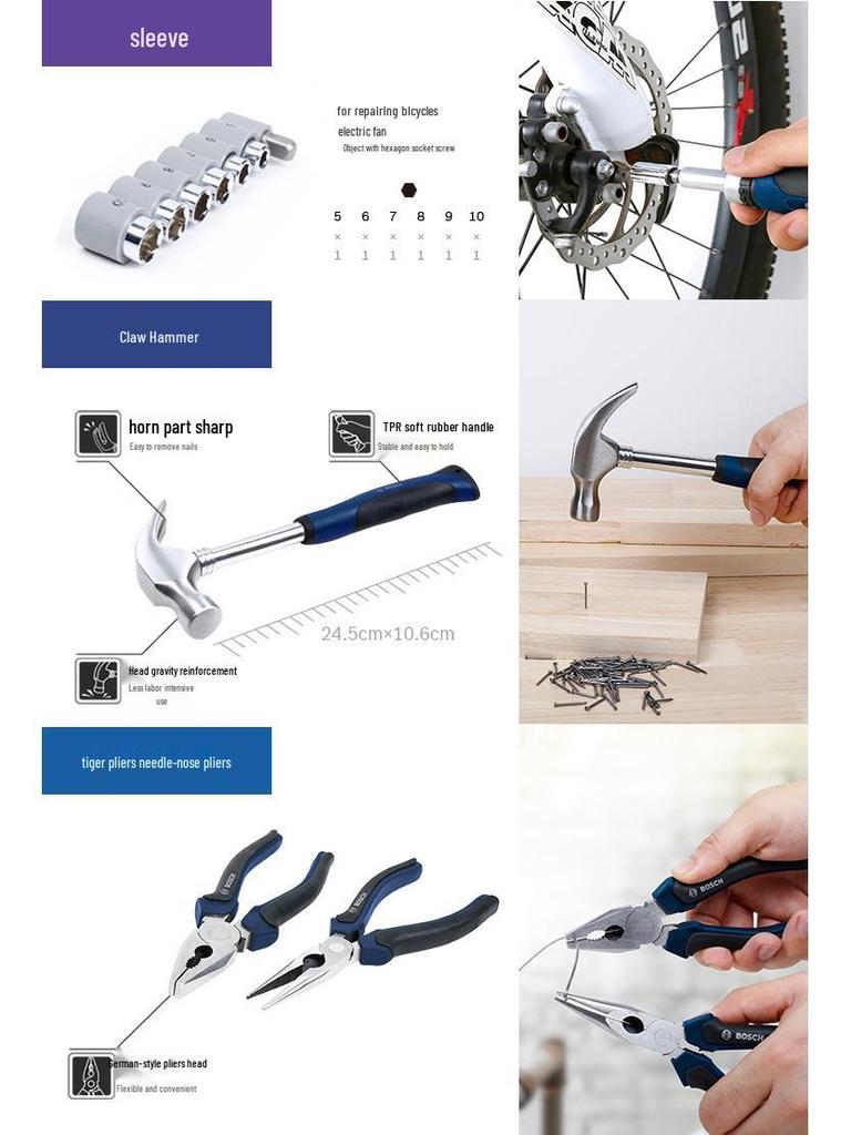 Bosch 33-Piece Multifunctional Tool Set with Titanium-Plated Drill Bits