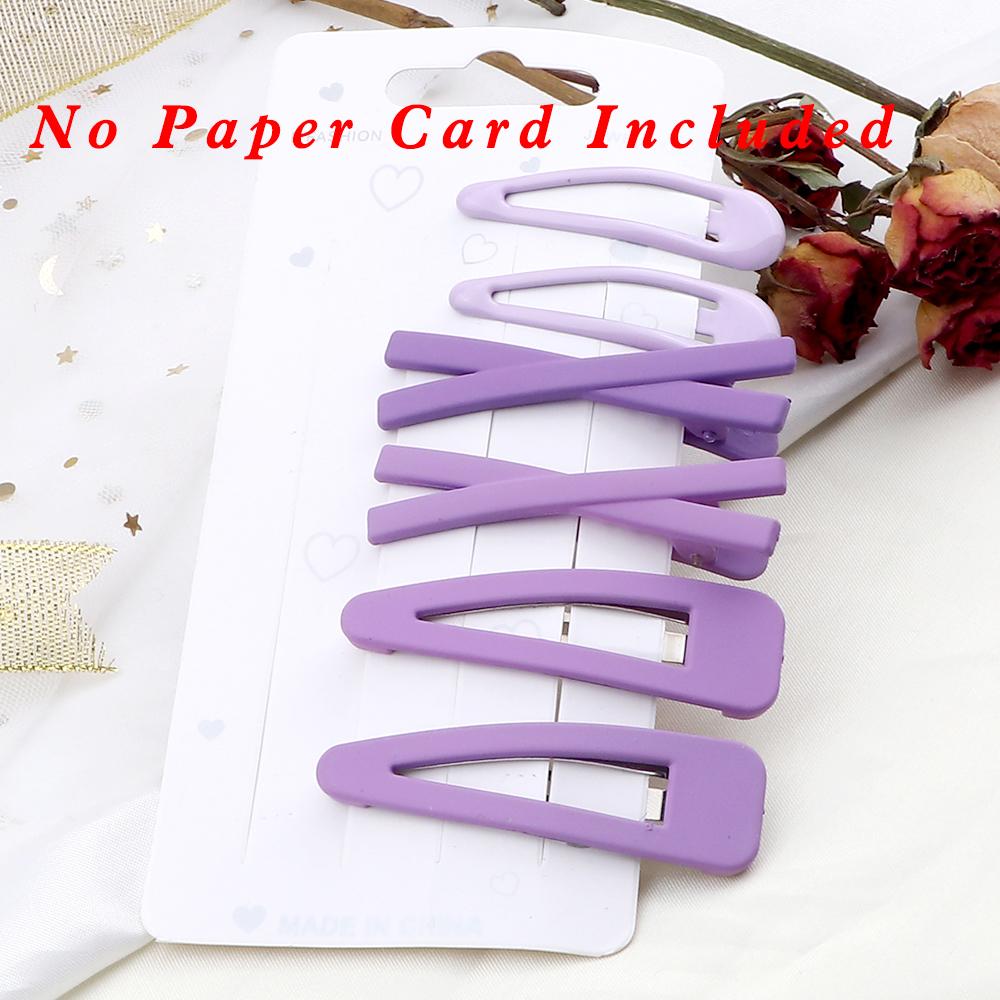 Mixed 5Pcs/Set Hair Clips Accessories Sweet Simple BB Hairpin X-shaped Hairpins 6Pcs/Sets Solid Purple Color Barrettes Headdress
