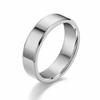 4mm/6mm/8mm Double Beveled Polished Stainless Steel/Titanium Ring - European & American Style