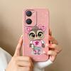 For Vivo Y03t iQOO Z9 Lite U5x Y18i Y18t Y02t Y400 Pro Cute Owl Cellphone Cover Camera Protection Liquid Silicone Anti Slip Shell For Vivo Bumper Case