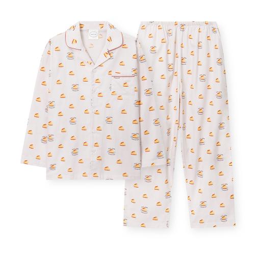 

[ORCITE] New York Cheesecake Long Sleeve Pajama Set G033 [Shipped from Korea] 100% Authentic Cream - M