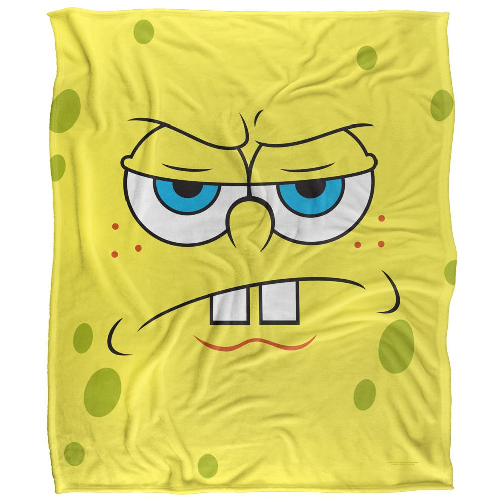 SpongeBob SquarePants Silky Angry Face Supersoft Blanket