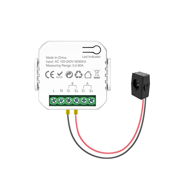 

Tuya Wifi Интеллектуальный счетчик энергии Солнечная фотоэлектрическая система Производство электроэнергии Потребление Двунаправленный мониторинг счетчика APP Control CT CT X1