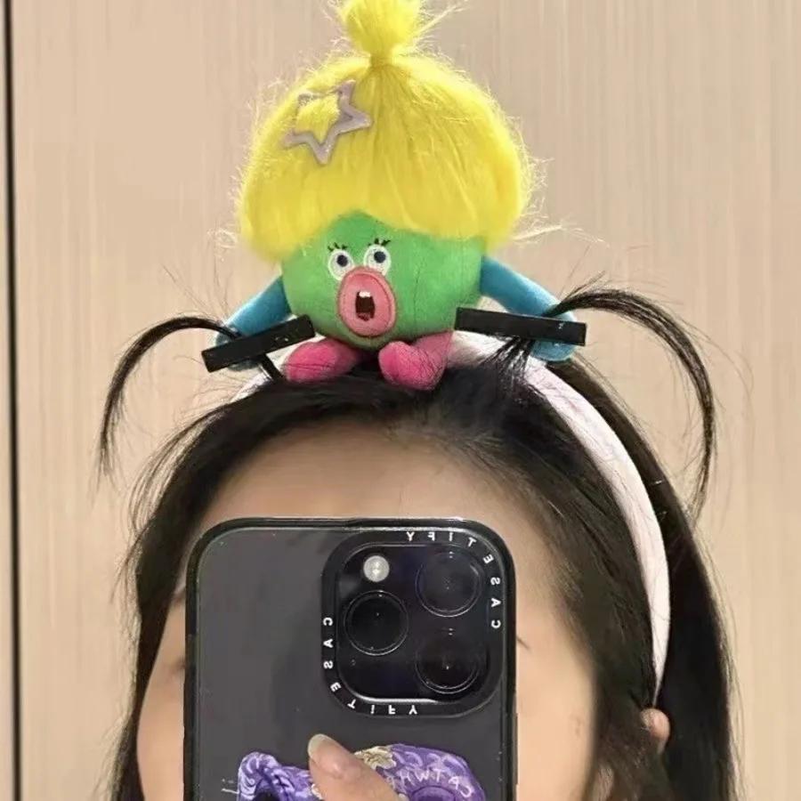 Ratatouille Mouse Head Hairband Capybara Funny Plush Hair Hoop Halloween Decor Capibara Women Hair Band Makeup Headdress Hairpin