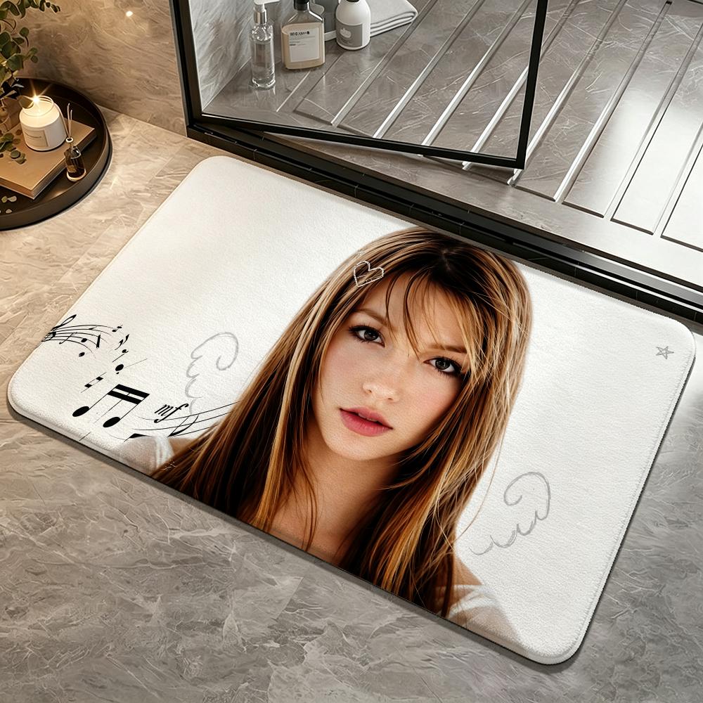 Celebrity-Britney SpearsS Floor Mat Soft Non-Slip Bath Mat, Bedside Carpet, Absorbent Doormat for Home