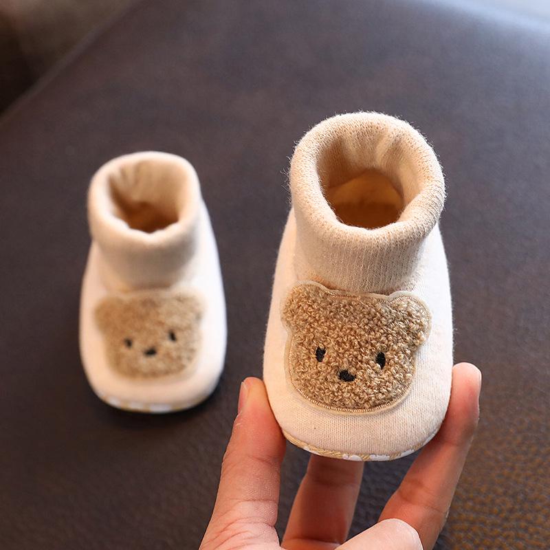 2026 Baby-Socken-Schuhe: Warm, Weiche Sohle, Rutschfest für Neugeborene 0-6 Monate & 1 Jahr - Frühling, Herbst, Winter