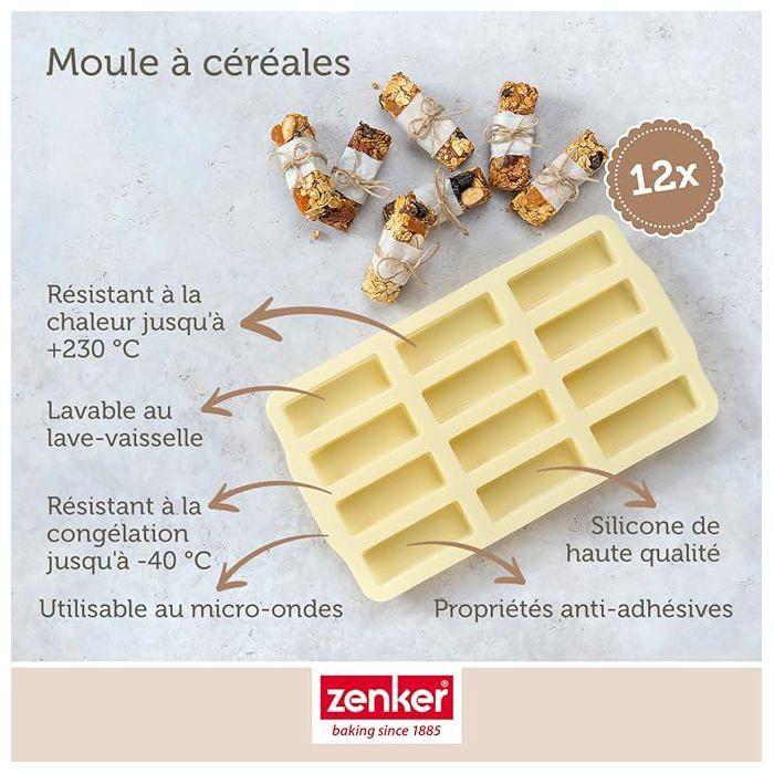 Moule en silicone pour 12 barres de muesli zenker sweet sensation