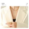 18K Gold Clavicle Chain Pendant Necklace - Trendy European & American Titanium Steel Jewelry for Women