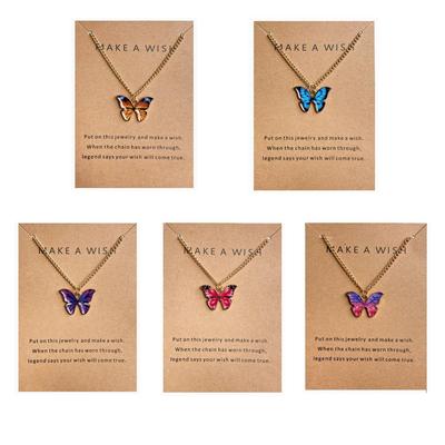 Fashion Latest Stylish Butterfly Jewellery Necklace Set for Women Pendant Necklace Gifts for Girls