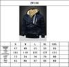 Men's Digital Print Velvet-Lined Hoodie, Autumn/Winter Zipper Cardigan
