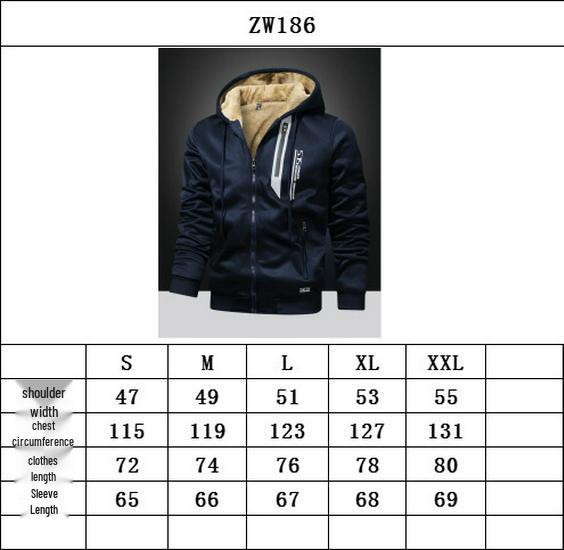 Men's Digital Print Velvet-Lined Hoodie, Autumn/Winter Zipper Cardigan