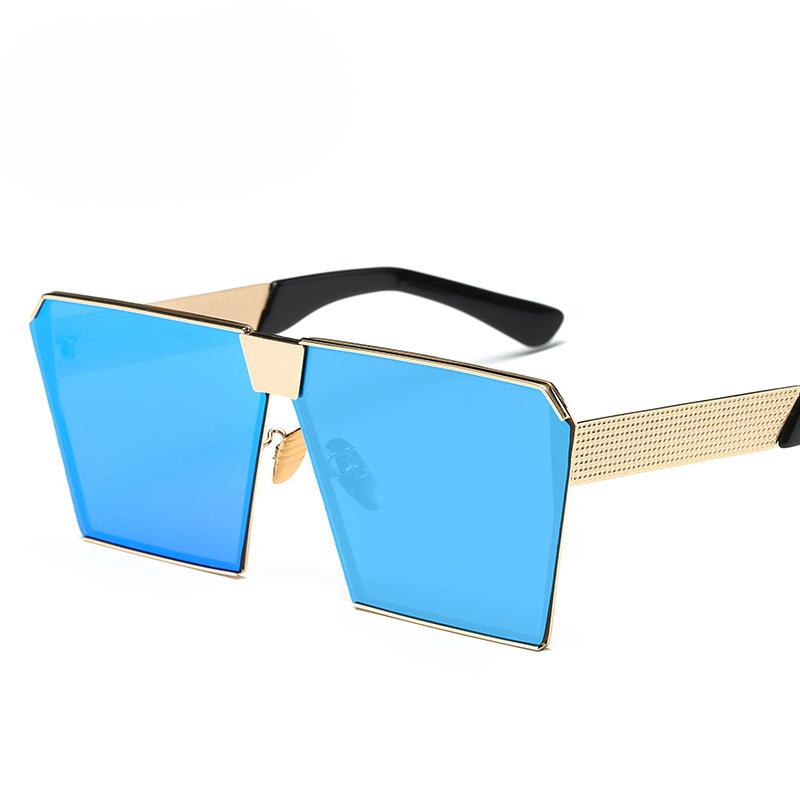 Fashion Luxury Brand Designer Oversized Square Sunglasses Women For Men Vintage Flat Top Mirror Shades Trend Punk Sun Glasses