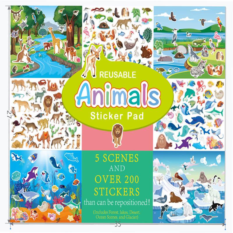 High-Quality Over High-Quality 200Pcs High-Quality Children High-Quality Scenes High-Quality Stickers High-Quality Reusable Self-assembly