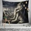 VIKAMA White Wolf Tapestry Moody Stormy Shoreline Artistic Wall Decor for Bedroom Dorm Living Room Cool Vintage Style