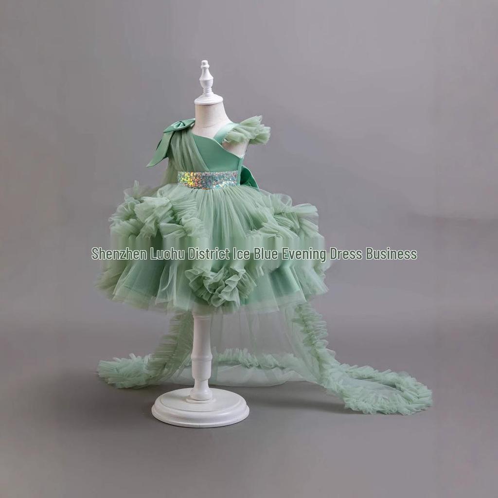 Robe Asymétrique Bouffante pour Fille d'Un An - Vêtements de Soirée et de Spectacle pour Tout-Petit