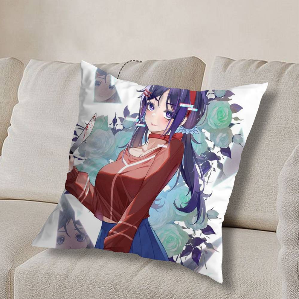 Evil CUTE M-MiSide Mita Pillow Case Square Double-Sided Printing Short Plush Sofa Cushion Cover Bedroom Bedside Pillow