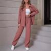 Set de salon pentru femei 2 piese Trening confortabil Casual Loungewear Pantaloni jogger cu hanorac scurt