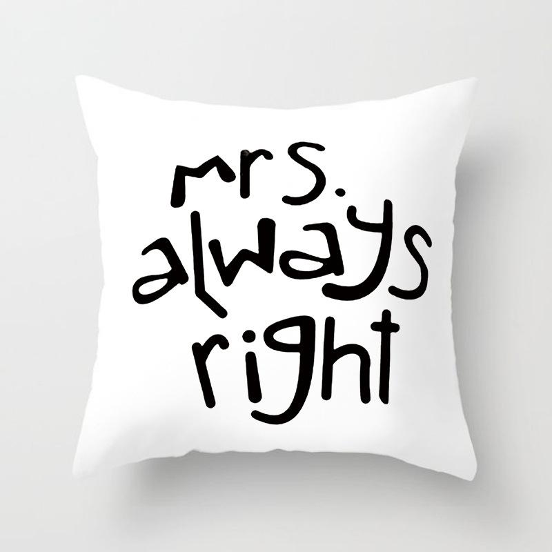 Față de pernă pătrată cuplu Litere în formă de inimă desene animate pernă de modă sufragerie canapea Dormitor Decorat casei fată de pernă dulce