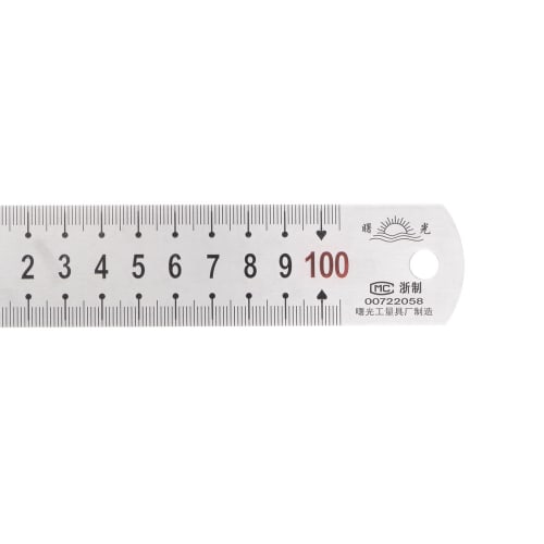 uxcell Stainless Steel Ruler, Straight Edge Measuring Tool for Woodworking, Painting, and Crafts, 1m Long X 1.2mm Thick X 33mm Wide, Silver Tone