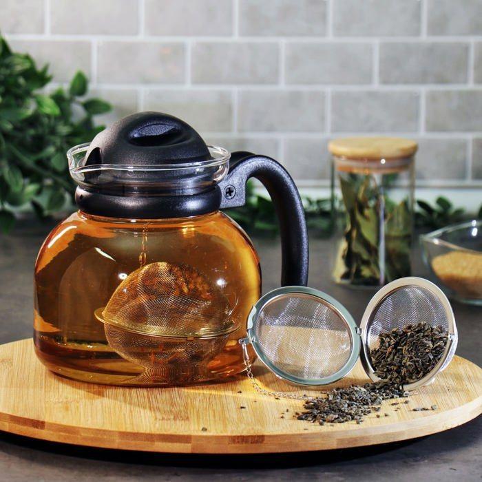 Infuseur à thé - com-four - cf16910 - acier inoxydable - réutilisable - 2 pièces