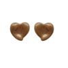 Niche design sense simple love stud earrings women's new s111 silver needle simple and gentle peach heart earrings versatile earrings