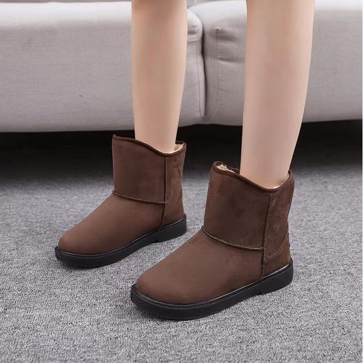 Snökängor dam 2025 nya dam bomullsskor vinter sammet förtjockade köldtåliga varma halkfria snö bomullskängor dam