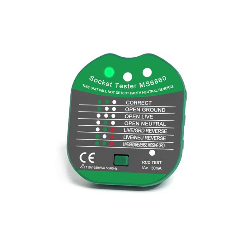 Cross-border EU/US Socket Tester for Leakage, Polarity Detection & Ground Line Verification