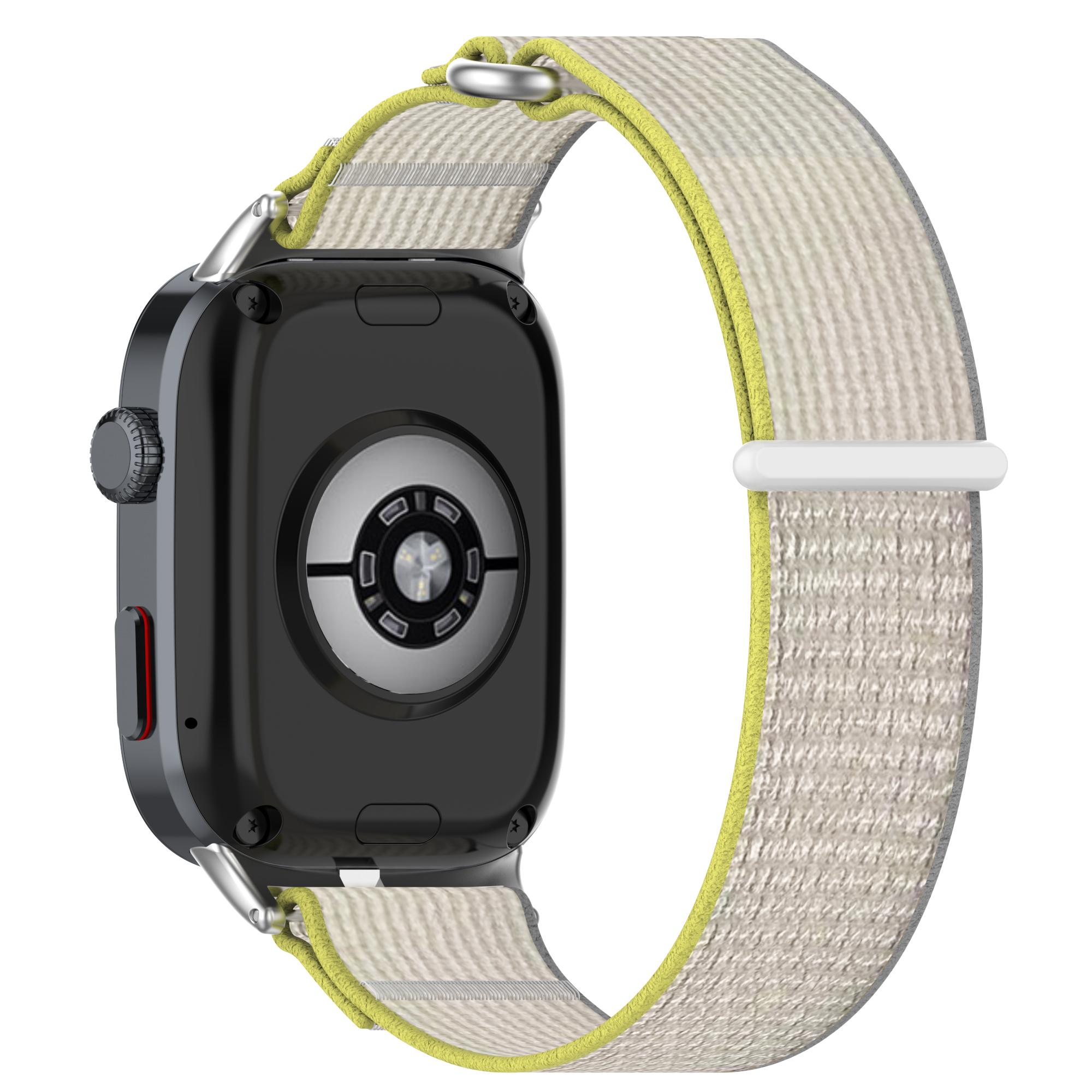 

Для Huawei Watch D2 Нейлоновий ремінець на зап ястя з петлею на липучці Yellow+Grey