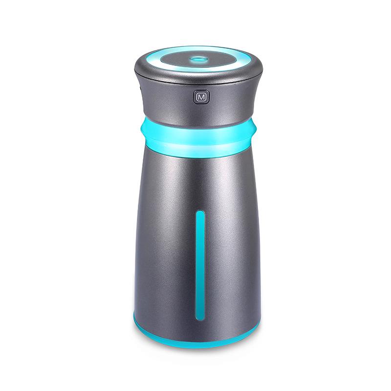 

Mini USB Air Humidfier with LED Lamp Fan Aromatherapy Diffuser Mist Maker for Home Car dark gray