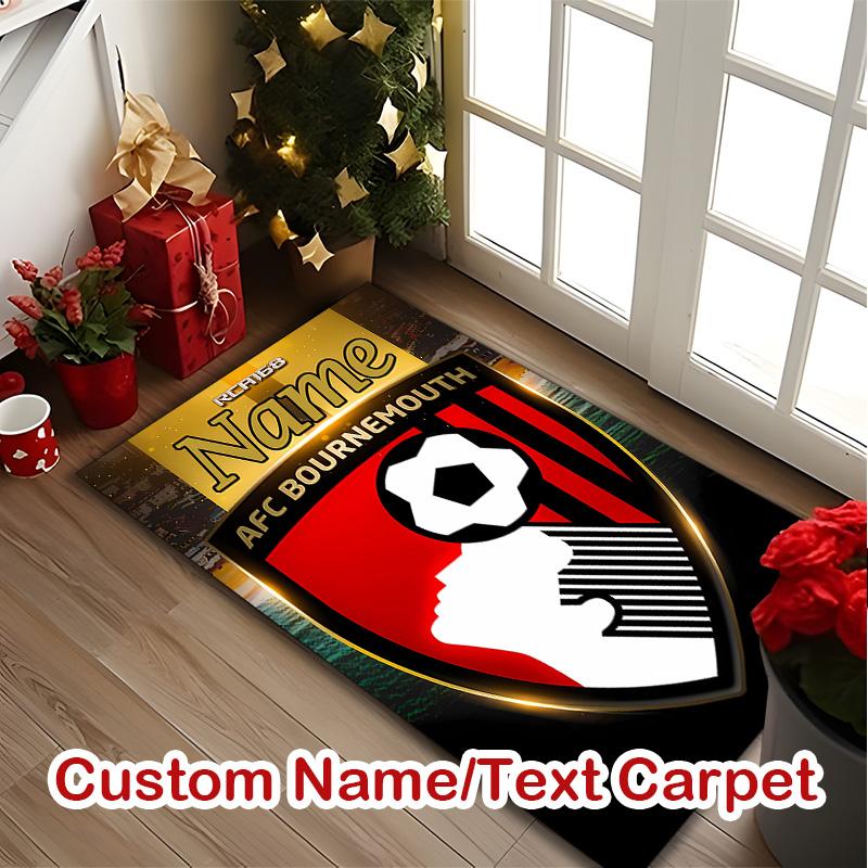 AFC Bournemouth (1) Print Area Rug, Multi-functional Office Chair Sofa Carpet, Easy Clean Carpet for Home and Living Spaces