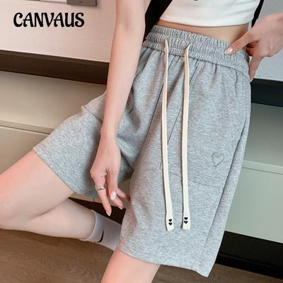 Wide-legged Sports Shorts Women's Casual Loose Summer High Waist Loose Straight Trousers