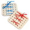 Wooden Montessori Teaching Aid Geometry Rope Threading Games Children'S Early Education Thinking Training Board Educational Toys