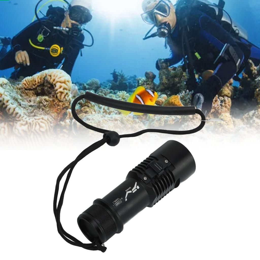 Diving Light IPX8 Waterproof 1500LM White Yellow Lighting Super Bright Underwater Flashlight for Exploration Camping