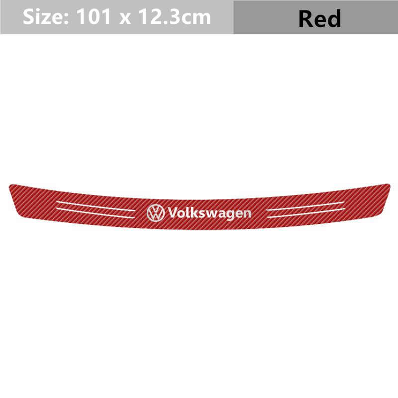 

VW GTI GOLF 2026 Hot For VW VOLKSWAGEN 1pcs Car Tail trunk Rear Bumper Protector Carbon fiber Sticker For VW Volkswagen Golf Pol білий