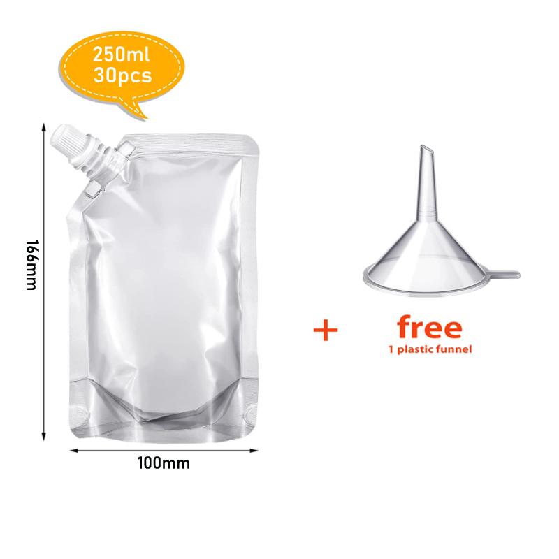 100ml-500ml Cestovní kapsičky na nápoje Průhledné plastové sáčky Uzavřené Skladování šťávy Nápoj Ledově vychlazený sáček Přenosný