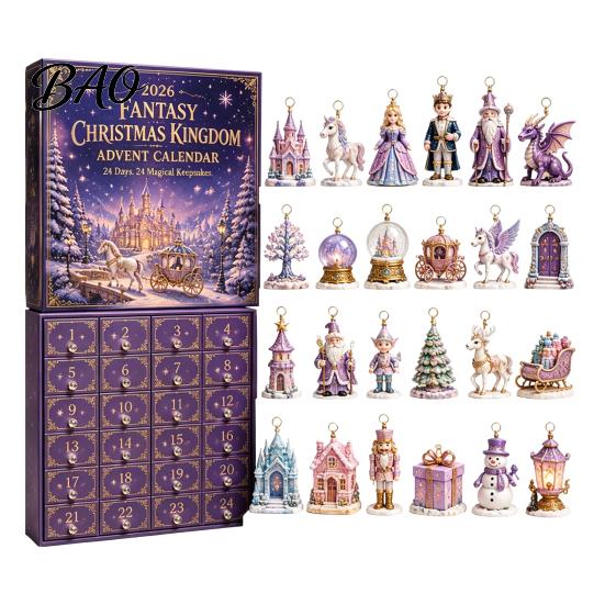 Festive Decoration for Home 2026 Nutcracker Advent Calendar, 24-Day Acrylic Ornament Set with Classic Party Favors Children Soldier Figures, Christmas