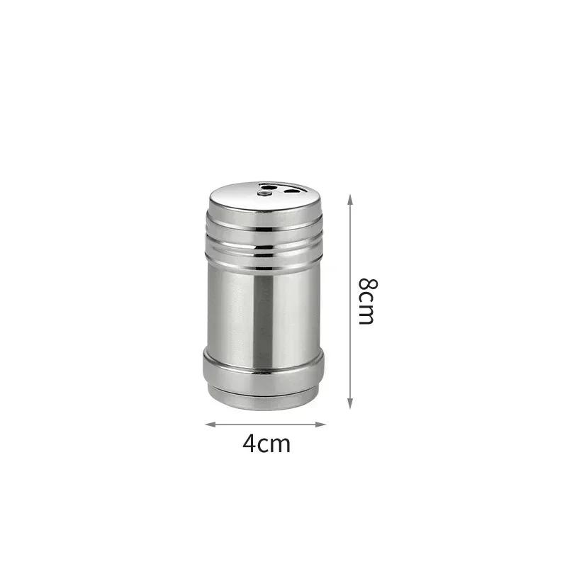Stainless Steel Salt Spice Sugar Pepper Flavour Bottles Shaker, Airtight, Rotatable Seasoning Shaker, Kitchen Gadget