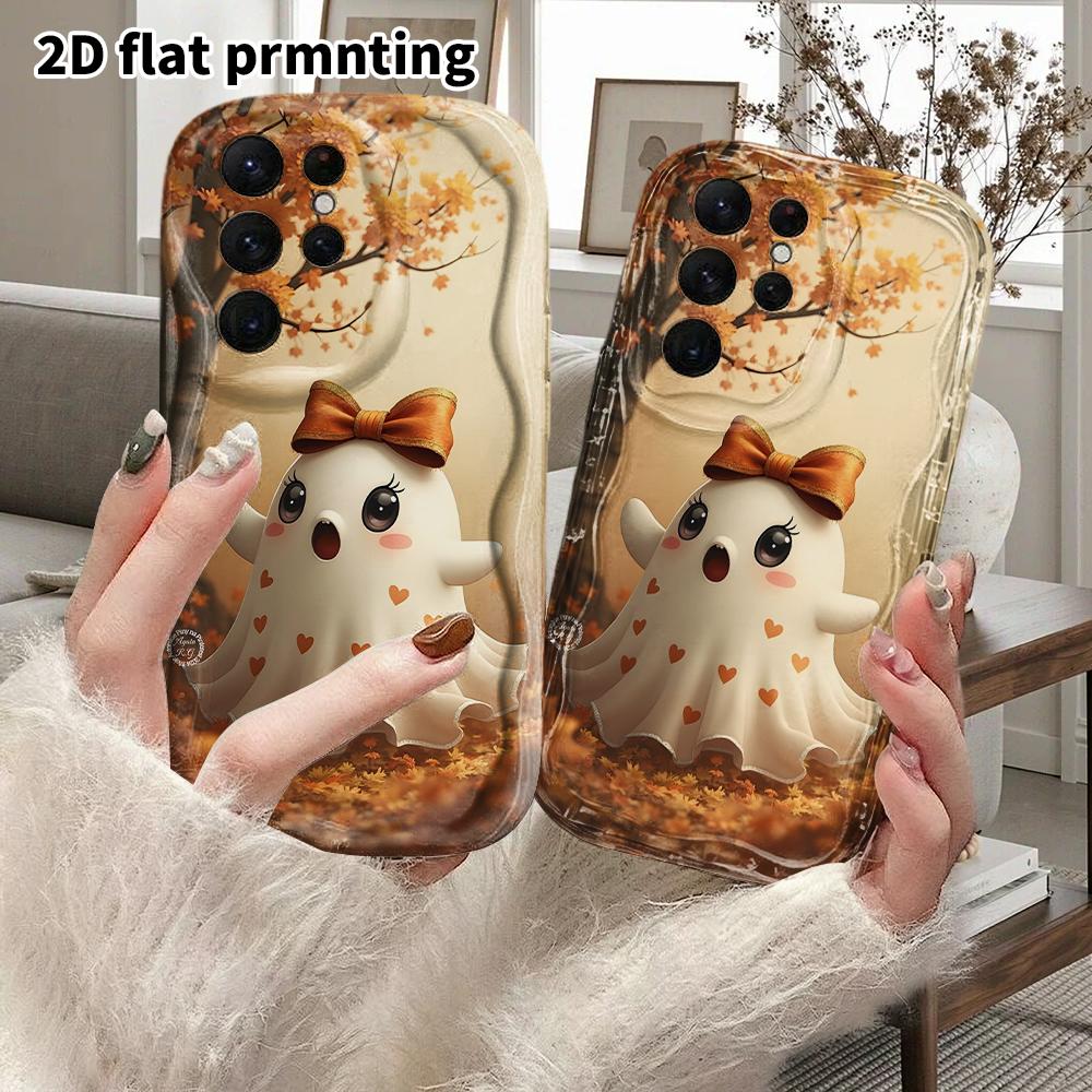 Phone Case: 2D Flat Samsung Galaxy A34 A35 M05 M06 S20 S22 S21 FE Plus 5G Protective Case, Couples Style, Falling Maple Leaves, Christmas and Hallowee